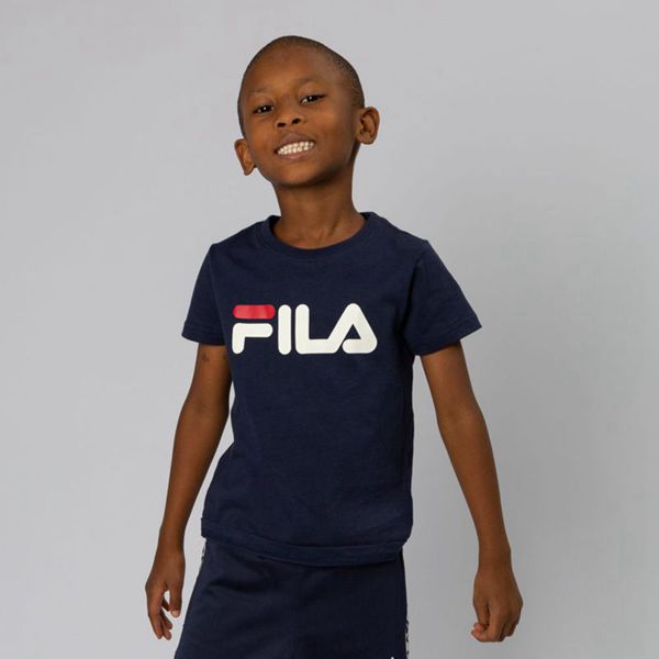 Camisetas Fila Rapaz Azul Marinho - Fila Deckle Loja Online Portugal,LWDX-37084